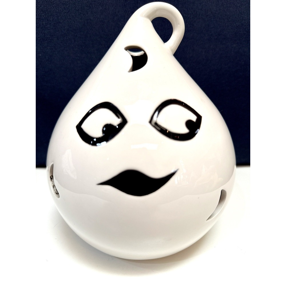 Yankee Candle Ghost Votive Candle Holder Retired Moon BOO Halloween 7.5"x6.5"